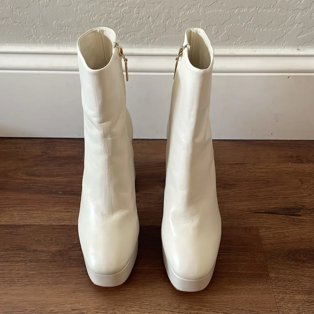 New Larroude Dolly Leather Platform Booties - Picture 2 of 6